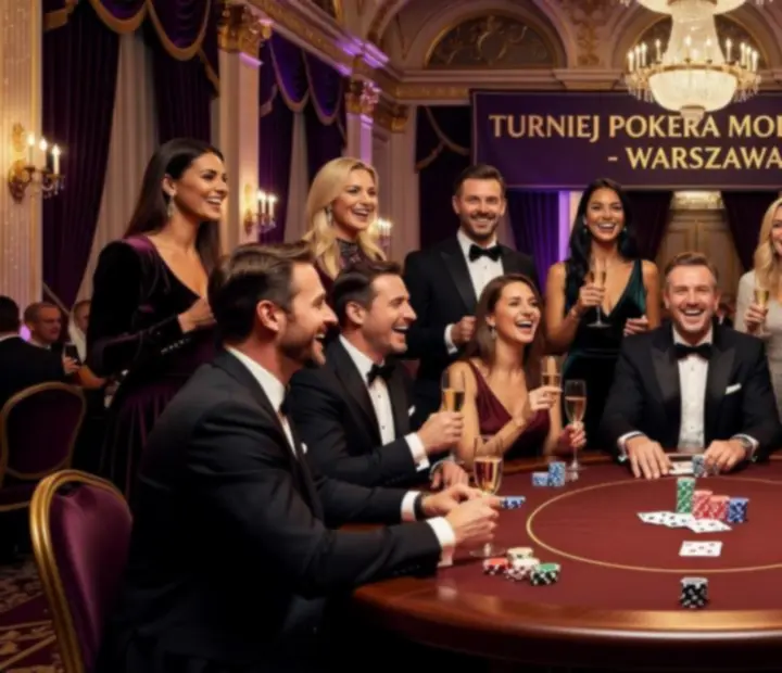 Ekskluzywny mobilny wieczór pokerowy w luksusowej sali eventowej
