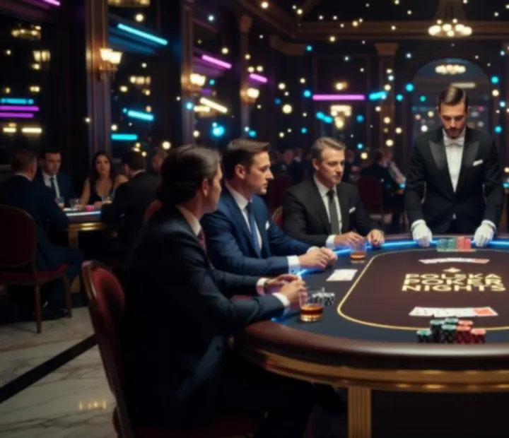 Mobilny wieczór pokerowy na eleganckim evencie