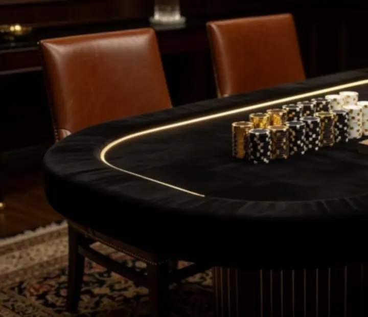 Ekskluzywne stoły pokerowe premium z aksamitnym pokryciem i podświetleniem